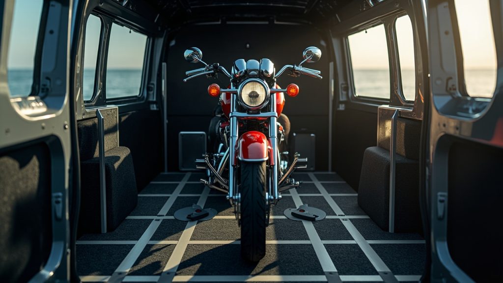 Transporter votre moto dans un fourgon en toute sécurité