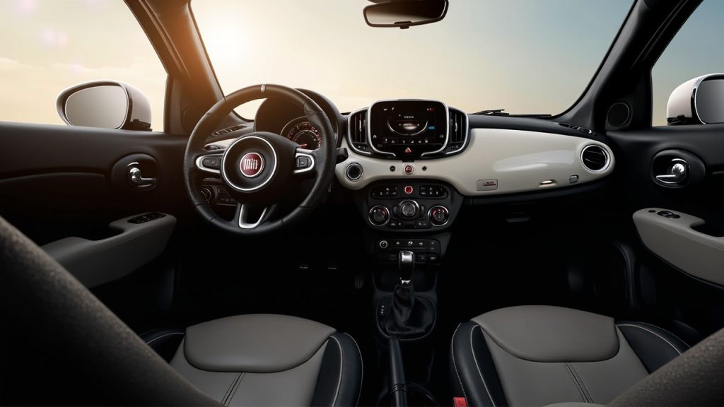 Intérieur de fiat 500 : élégance et technologies modernes