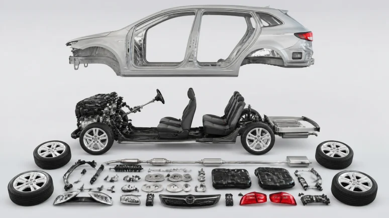 Qu'est-ce qui constitue une voiture ? Structure, moteur et équipements